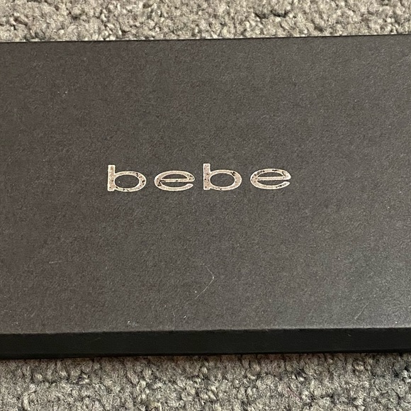Bebe Black Silver Gift Jewelry Accessory Box 5.5” x 3.75” x 1” - Picture 1 of 2